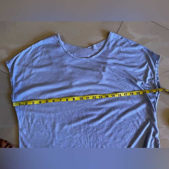 Gaiam Crossed Strap Tank Top blue/ gray Size M made in China cotton lightweight - Picture 8 of 12